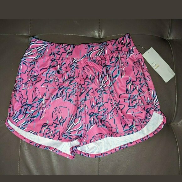 NEW Z by Zella Watercolor Floral Print Elastic Waist Pull On Sport Shorts 14/16 - Picture 1 of 2